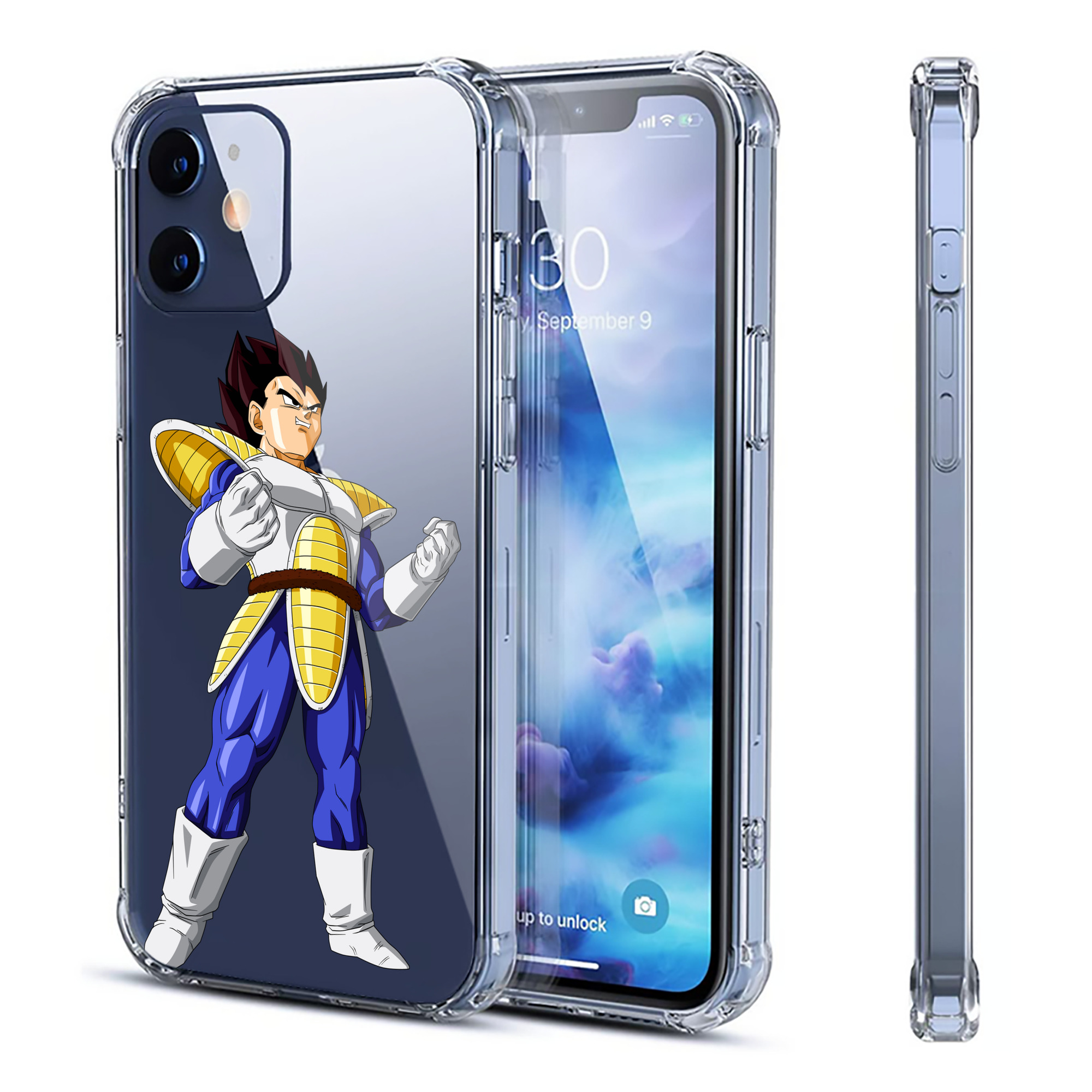 （画像用） ドラゴンボール ベジータ四世（Bejīta Yonsei）DRAGON BALL Vegeta IV 【iPhone 12シリーズ対応】透明スマホケース（クリアソフトケース）